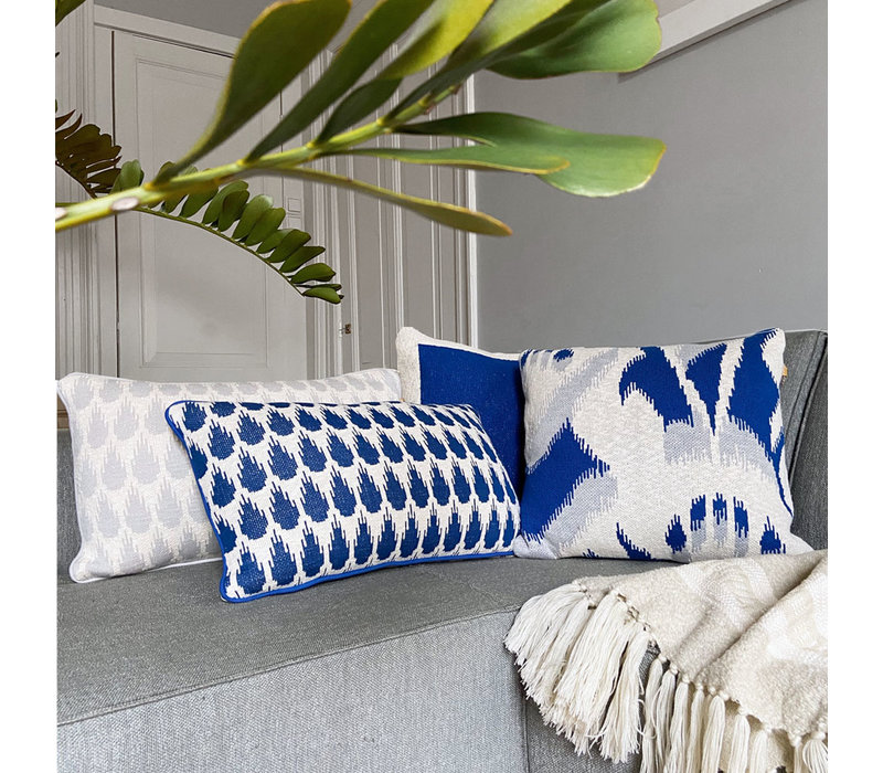 Botanic mini knitted cushion blue (NEW)