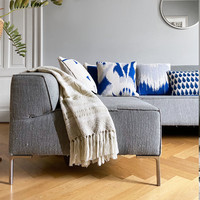 Botanic mini knitted cushion blue (NEW)