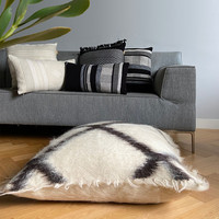 Floor cushion 100% wool cross 90x90