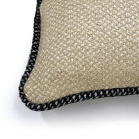 Beige structure recycled wool square cushion (NEW)