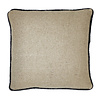 Beige structure recycled wool square cushion (NEW)