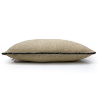 Beige structure recycled wool square cushion (NEW)