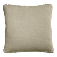 Tufted solid cushion cocoon beige