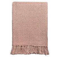 Powder pink 100% cotton throw