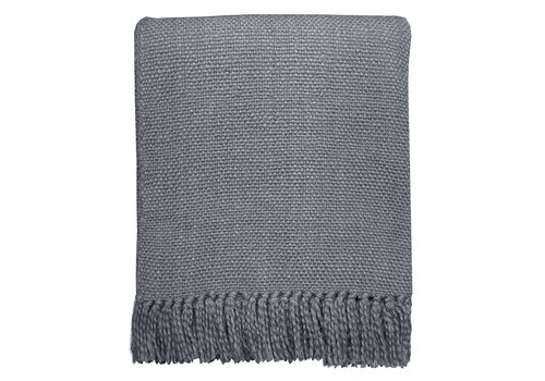 Agate grey 100% cotton throw