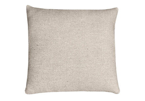 Camel light beige faced wool square cushion