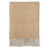 Camel beige double face wool throw