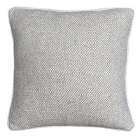 Natural grey structure recycled wool square cushion