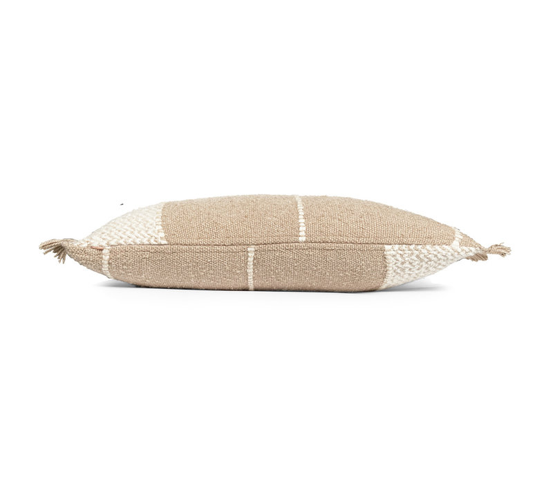 Berber oat beige cushion