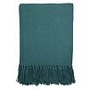 Pine green 100% cotton throw