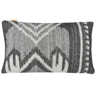 Mochica wool cushion black ornament rectangle