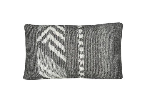 Mochica wool cushion black decostripe rectangle new