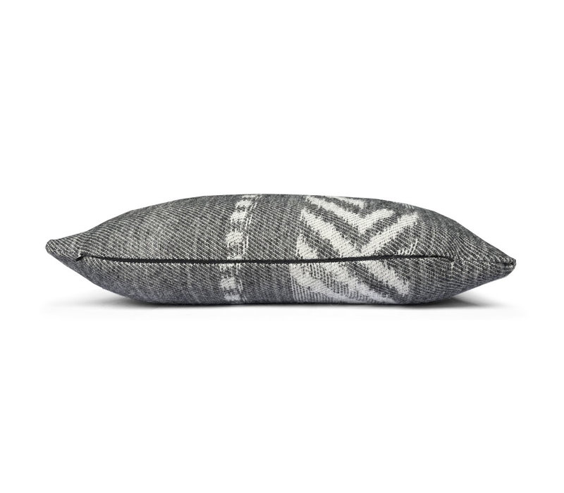 Mochica wool cushion black decostripe rectangle