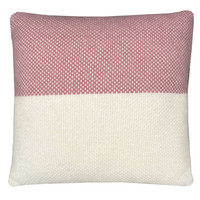 Festivity wool cushion pastel pink square