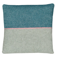 Festivity wool cushion pastel green square