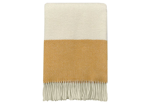 Festivity wool throw yellow new