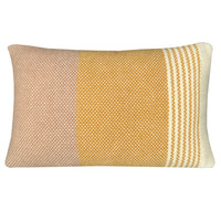 Festivity wool cushion yellow rectangle