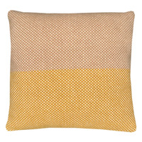 Festivity wool cushion yellow offwhite square