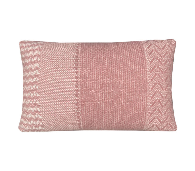 Uptown wool cushion pink rectangle