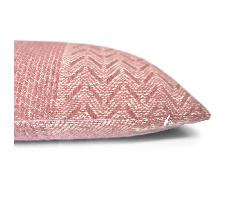 Uptown wool cushion pink rectangle