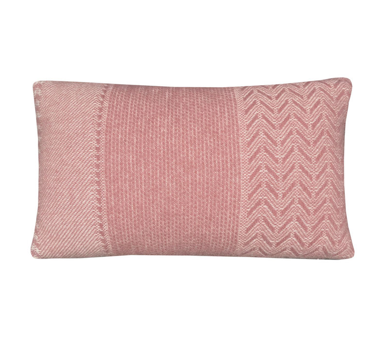 Uptown wool cushion pink rectangle