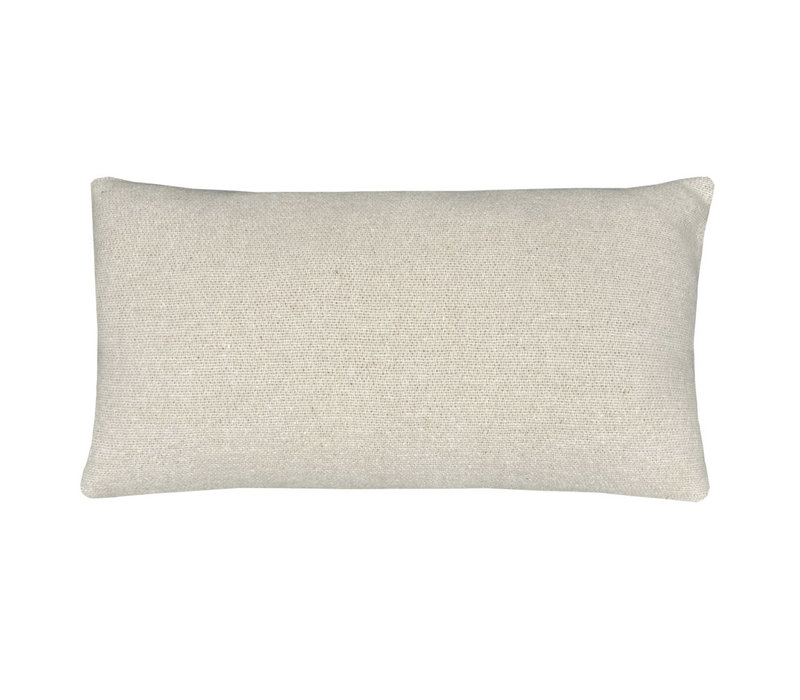 Camel beige faced wool rectangle cushion