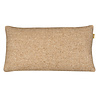 Camel beige faced wool rectangle cushion
