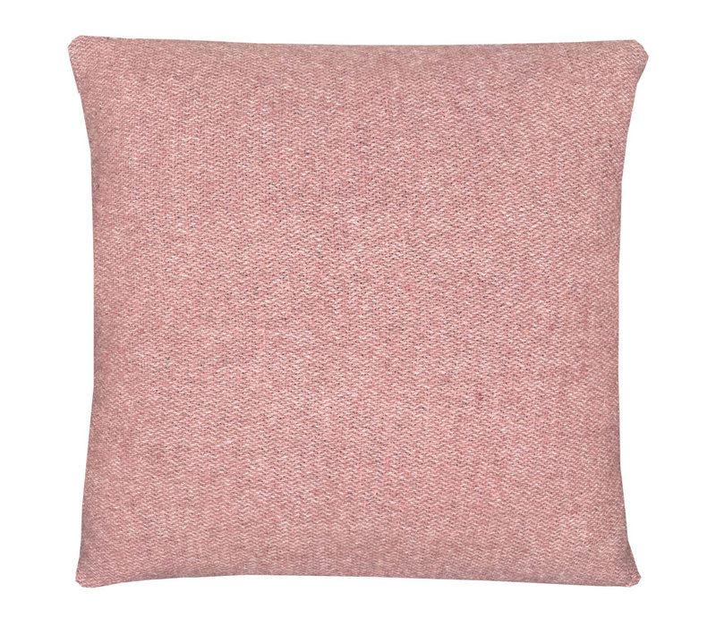 Rosewood double face recycled wool square cushion