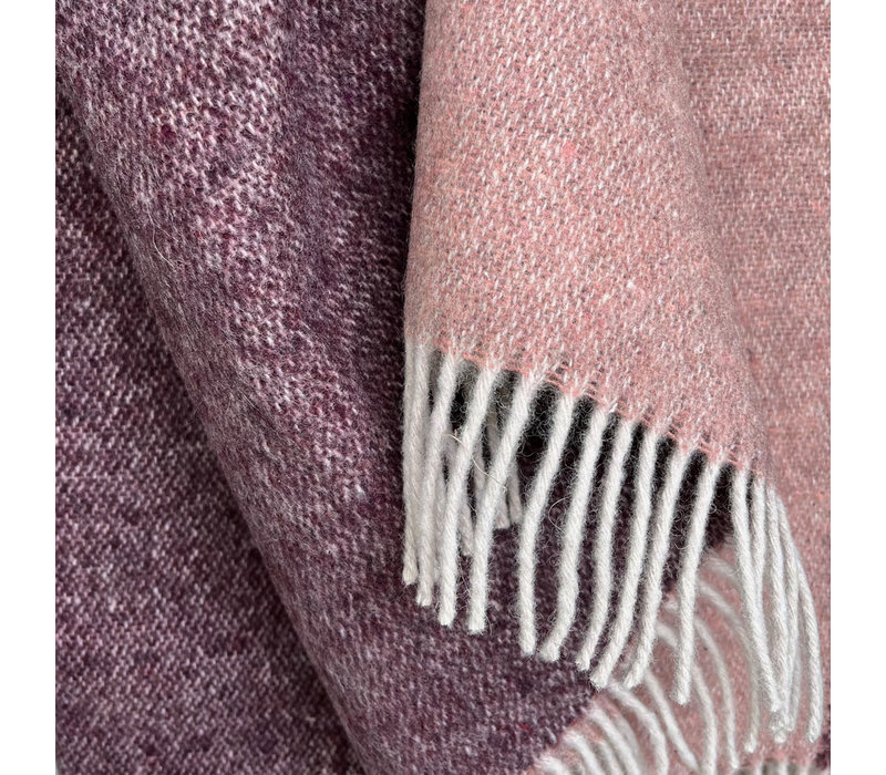 Rosewood double face recycled wool throw