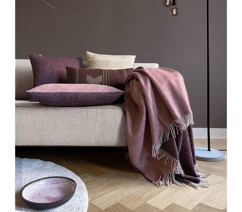 Rosewood double face recycled wool throw