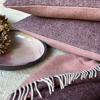 Rosewood double face recycled wool throw