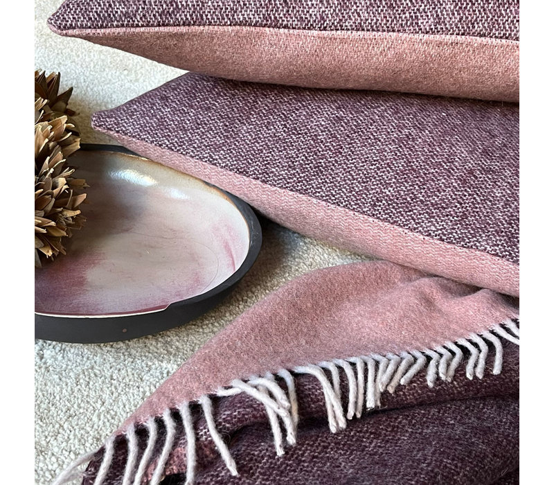 Rosewood double face recycled wool throw