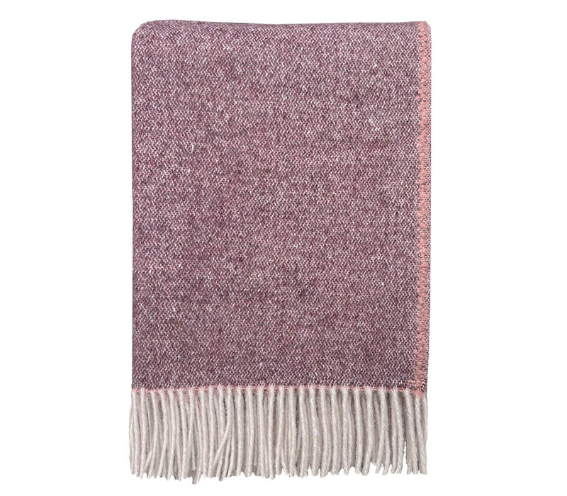 Rosewood double face recycled wool throw