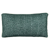 Pine green structure recycled wool rectangle cushion new