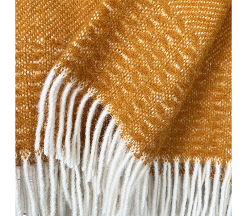 Uptown wool throw ocre