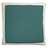 Solid knitted poster cushion pine green