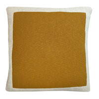 Solid knitted poster cushion sunset yellow