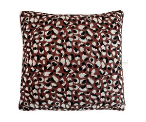 Solid knitted poster cushion rusty brown - Malagoon - Malagoon