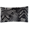 Funny block dye knitted cushion black