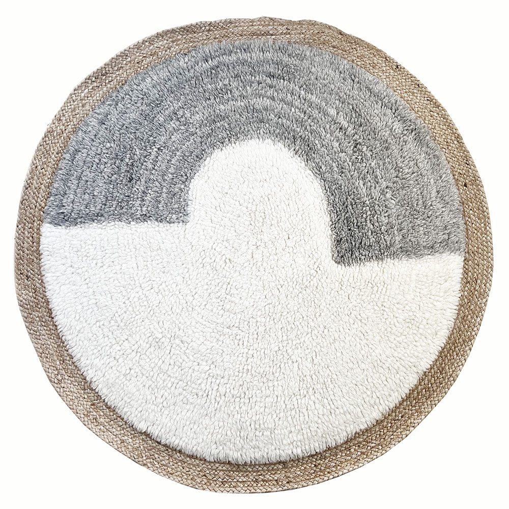 Nimba Jute wool round rug - Malagoon