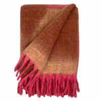 Zapotec soft pink recycled throw