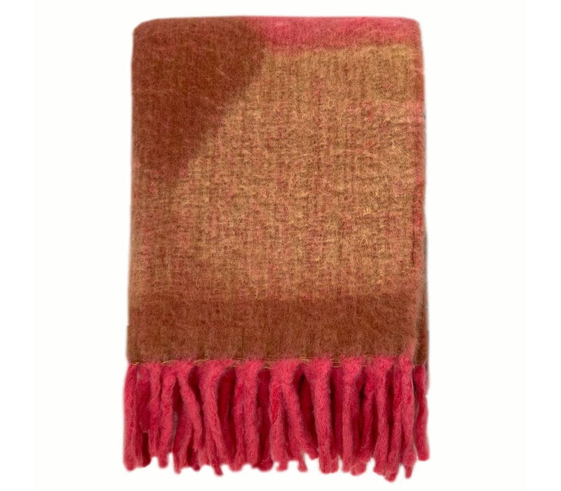 Zapotec soft pink recycled throw