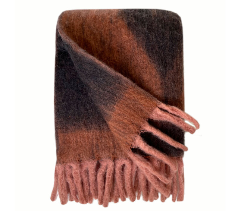 Zapotec soft black recycled throw