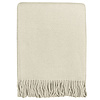 Abbey white structure recycled wool throw