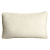Abbey white structure recycled wool rectangle cushion