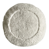 Eboya offwhite round poof large