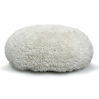Eboya offwhite round poof large