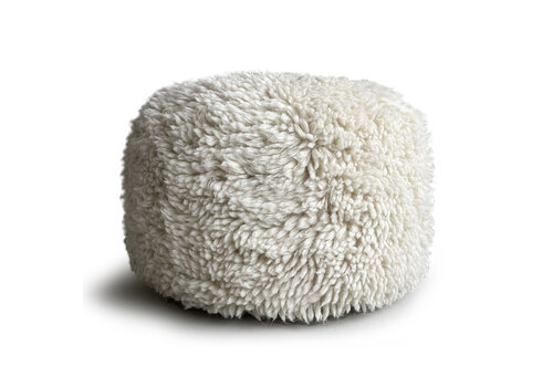 Eboya offwhite round pouf
