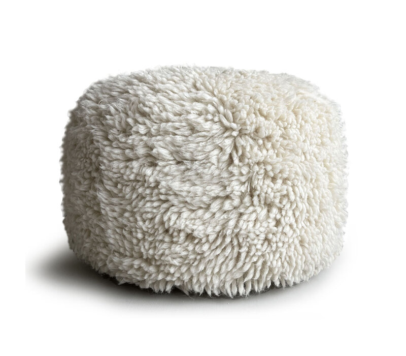 Eboya offwhite round pouf