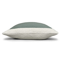 Solid knitted poster cushion sage green